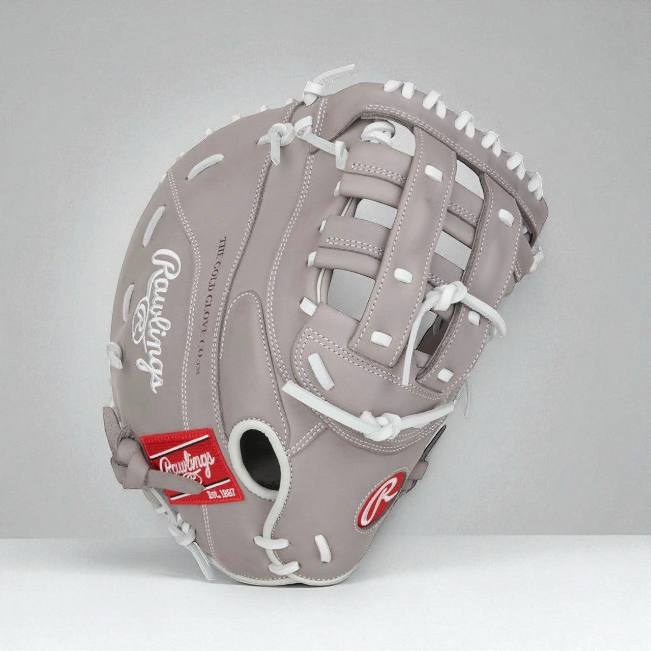 NWT Rawlings R9 12.5" Fast Pitch First Base Glove Grey Right Hand Throw