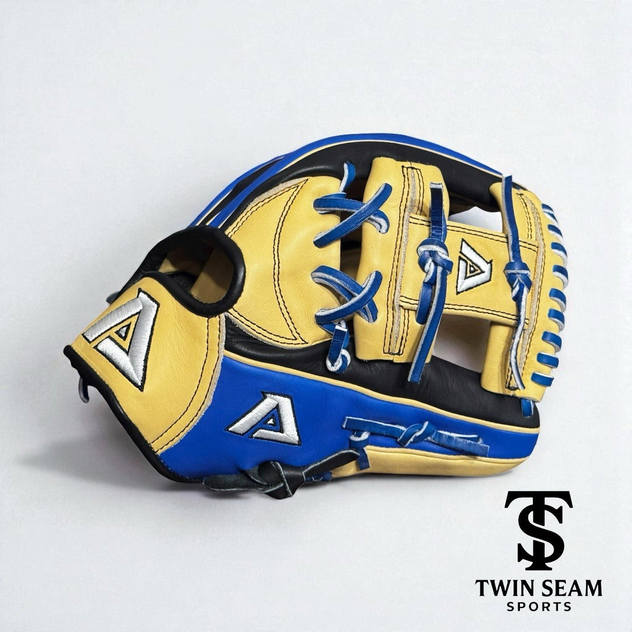 Akadema Torino 11.5” Baseball Glove – Black/Gold/Royal Blue