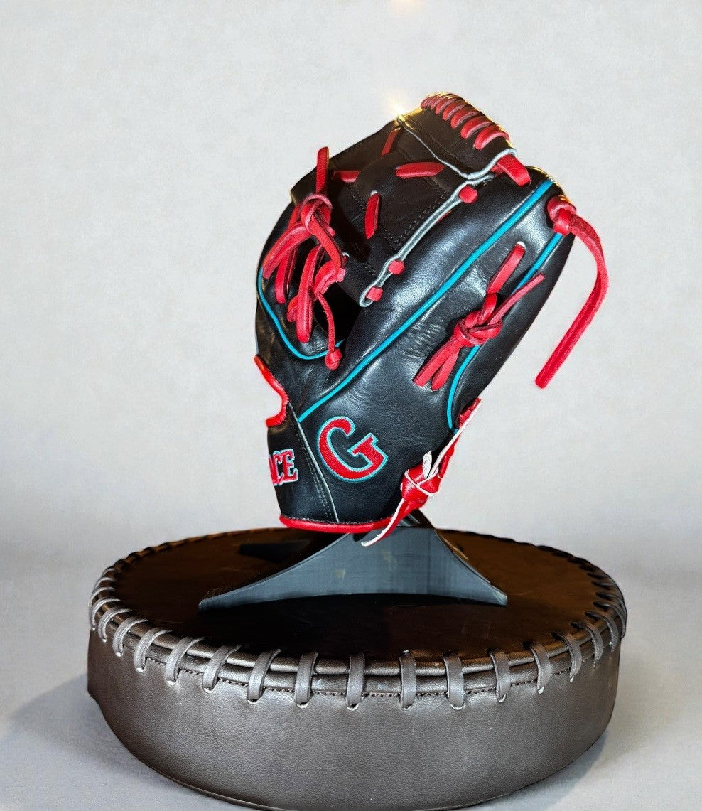 Grace Gloves 11.25” Infield Glove – Black / Red / Teal – Brand New