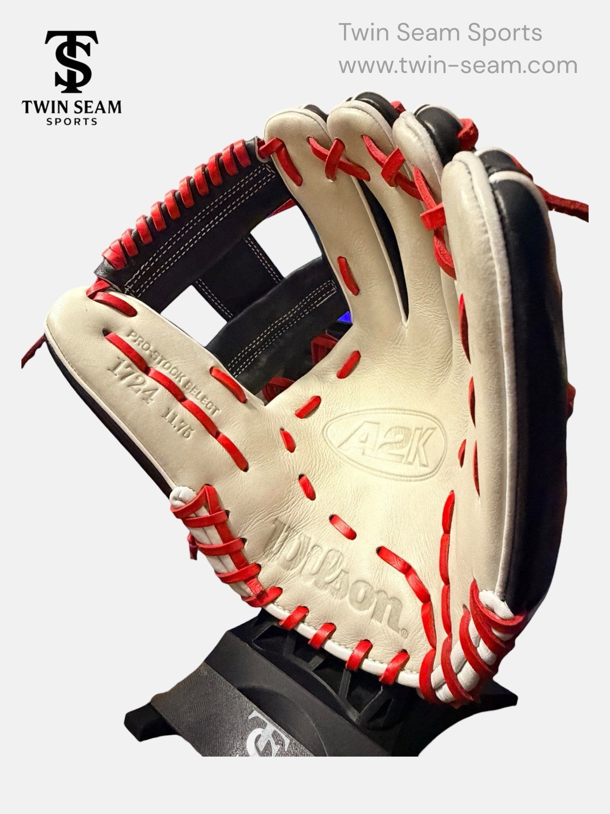 Wilson A2K 1724 11.75” Infield Baseball Glove RHT Silver Black Red Made Japan