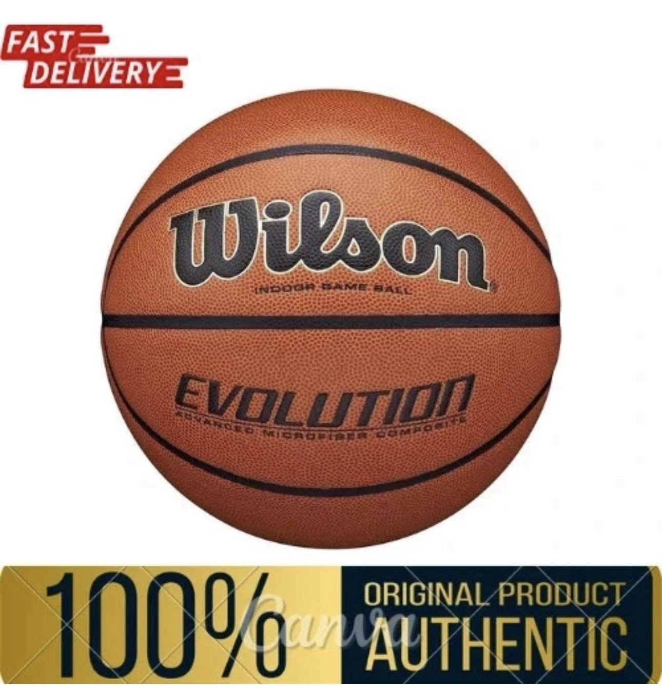 Wilson Evolution 28.5” Women’s Indoor Game Basketball – Official Size 6