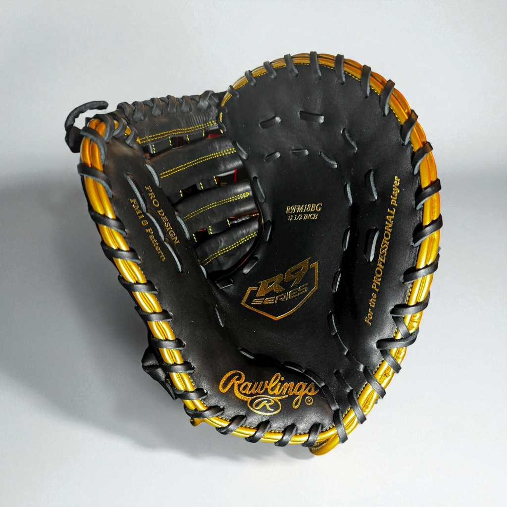 Rawlings R9 12.5" First Base Mitt RHT – R9FM18BG – Premium Feel & Ready to Game