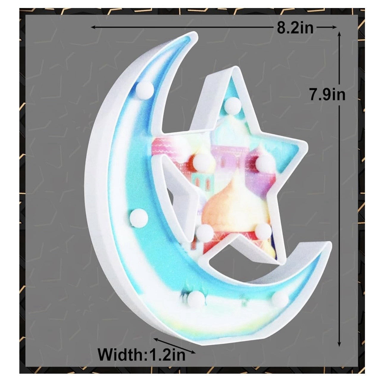 Ramadan Decorations. Warm White Lights. Battery Operated