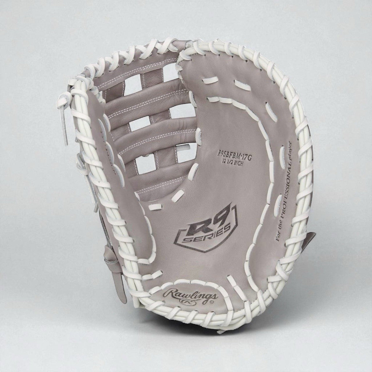 NWT Rawlings R9 12.5" Fast Pitch First Base Glove Grey Right Hand Throw
