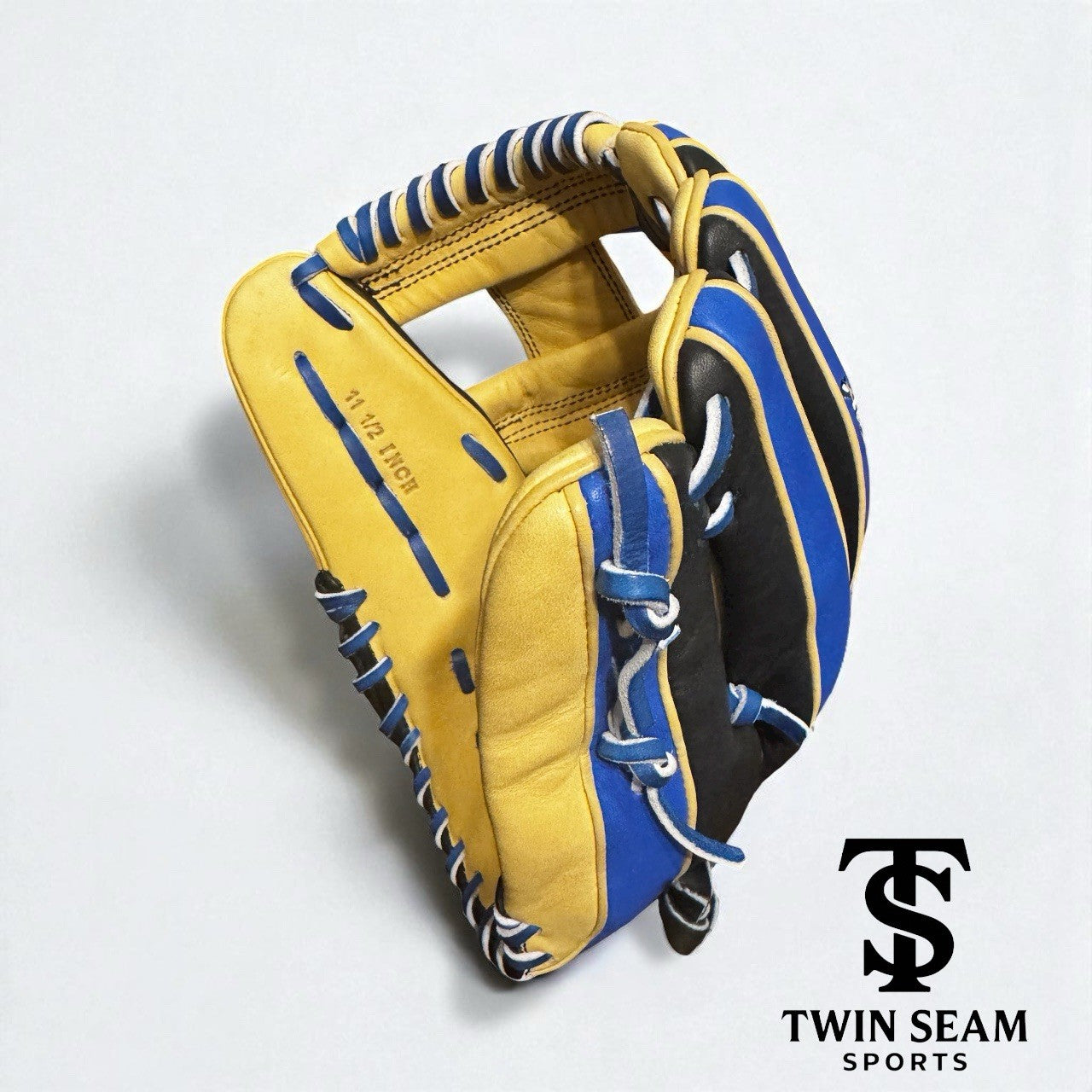 Akadema Torino 11.5” Baseball Glove – Black/Gold/Royal Blue
