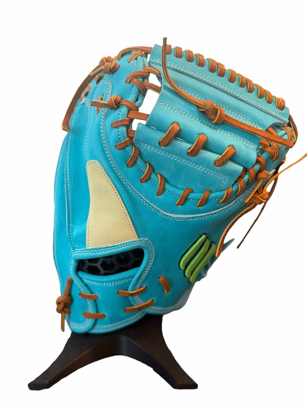 Emery Summit Series 34” Catcher’s Mitt Turquoise Tan Leather Baseball Glove New