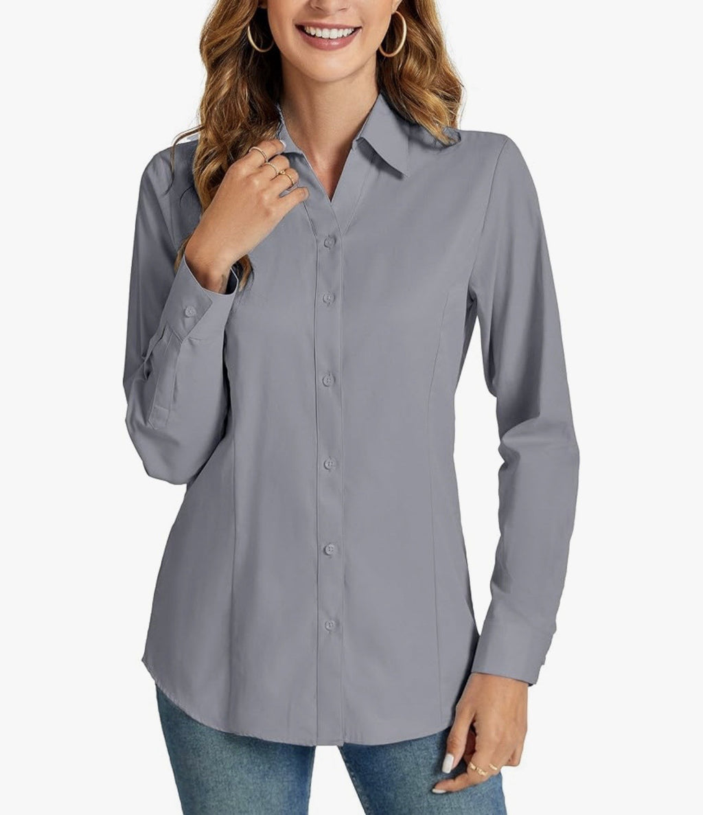 Hocaies - Women’s Button Down Business Casual Blouse