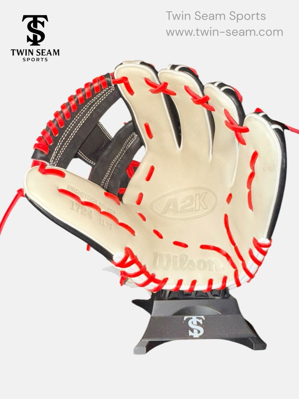 Wilson A2K 1724 11.75” Infield Baseball Glove RHT Silver Black Red Made Japan