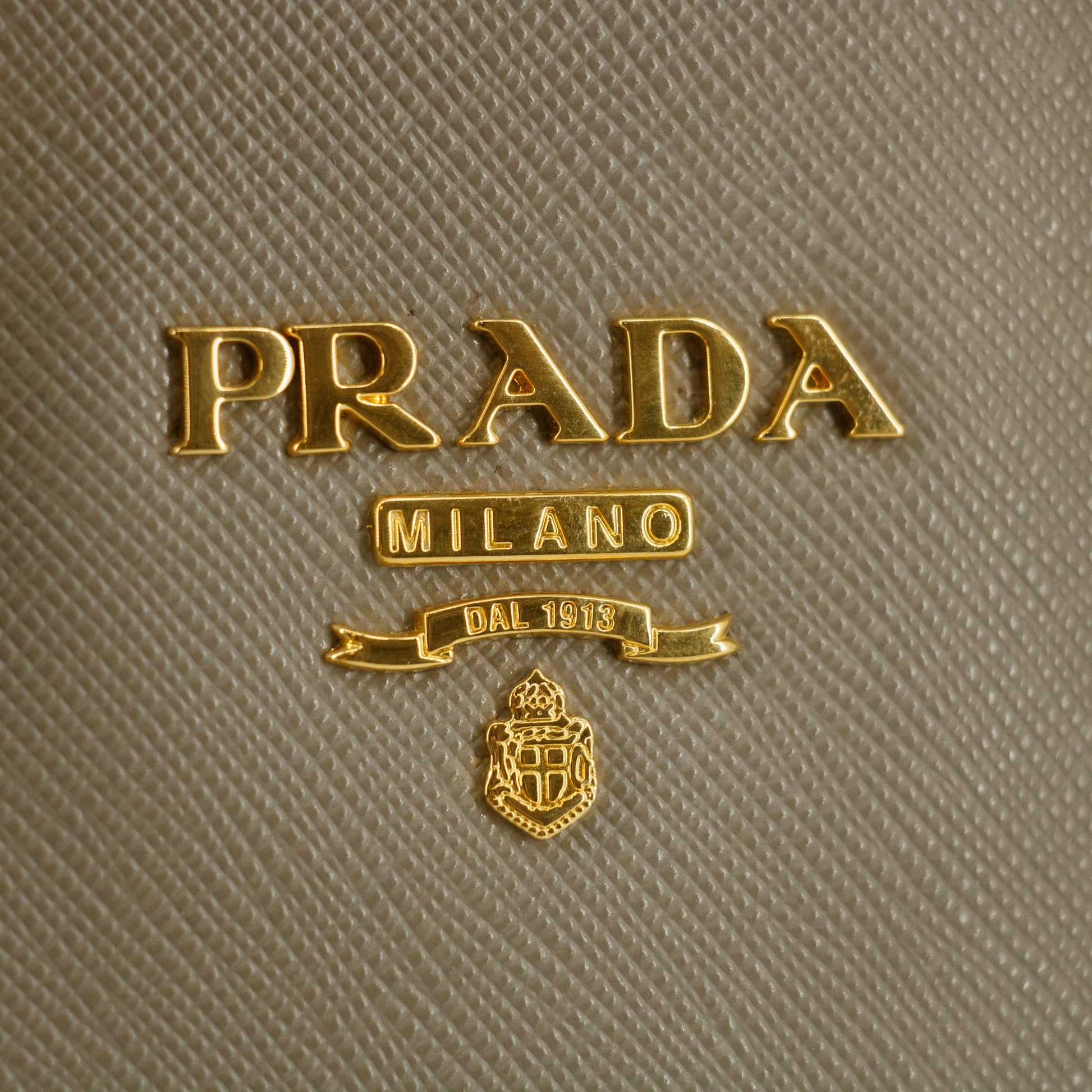 Prada Saffiano Leather Grey/Black Top Handle Tote #5808