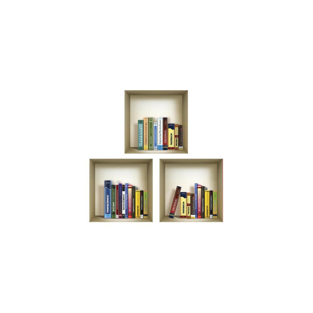 Set of Three Talla Niche 3D Square Peel and Stick Wall Decals