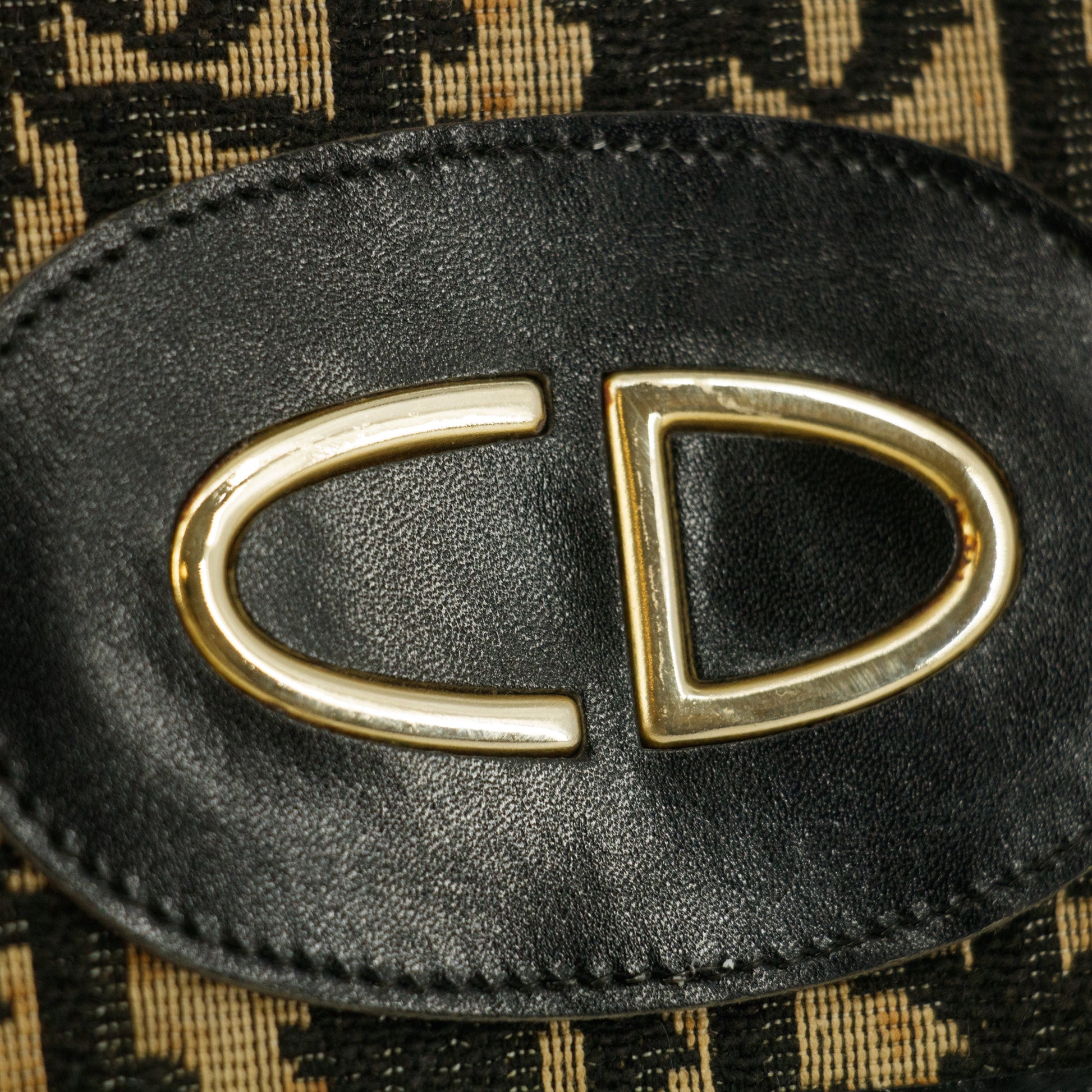 Christian Dior Monogram Canvas Navy Clutch #5873
