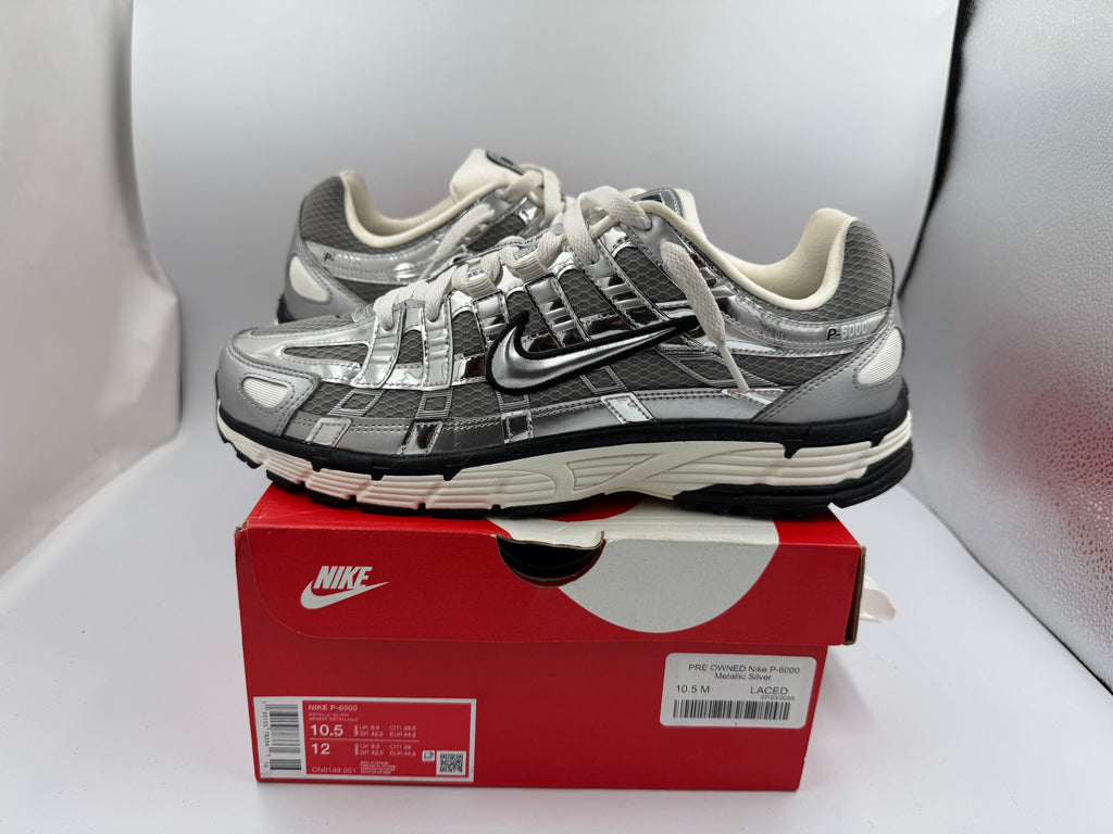 PRE OWNED Nike P-6000 Metallic Silver