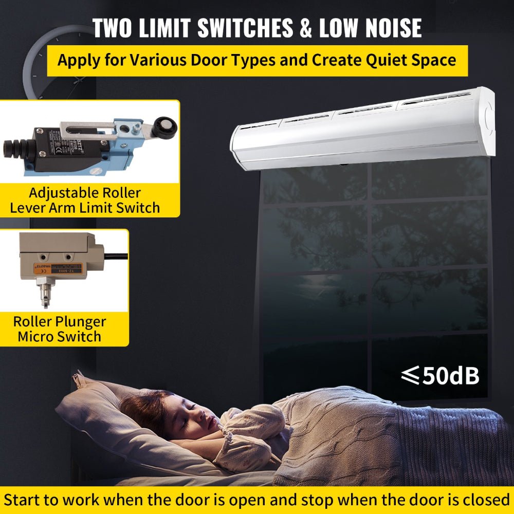 59" Heavy-Duty Commercial Indoor Air Door Curtain, 965/1113CFM (98421603)