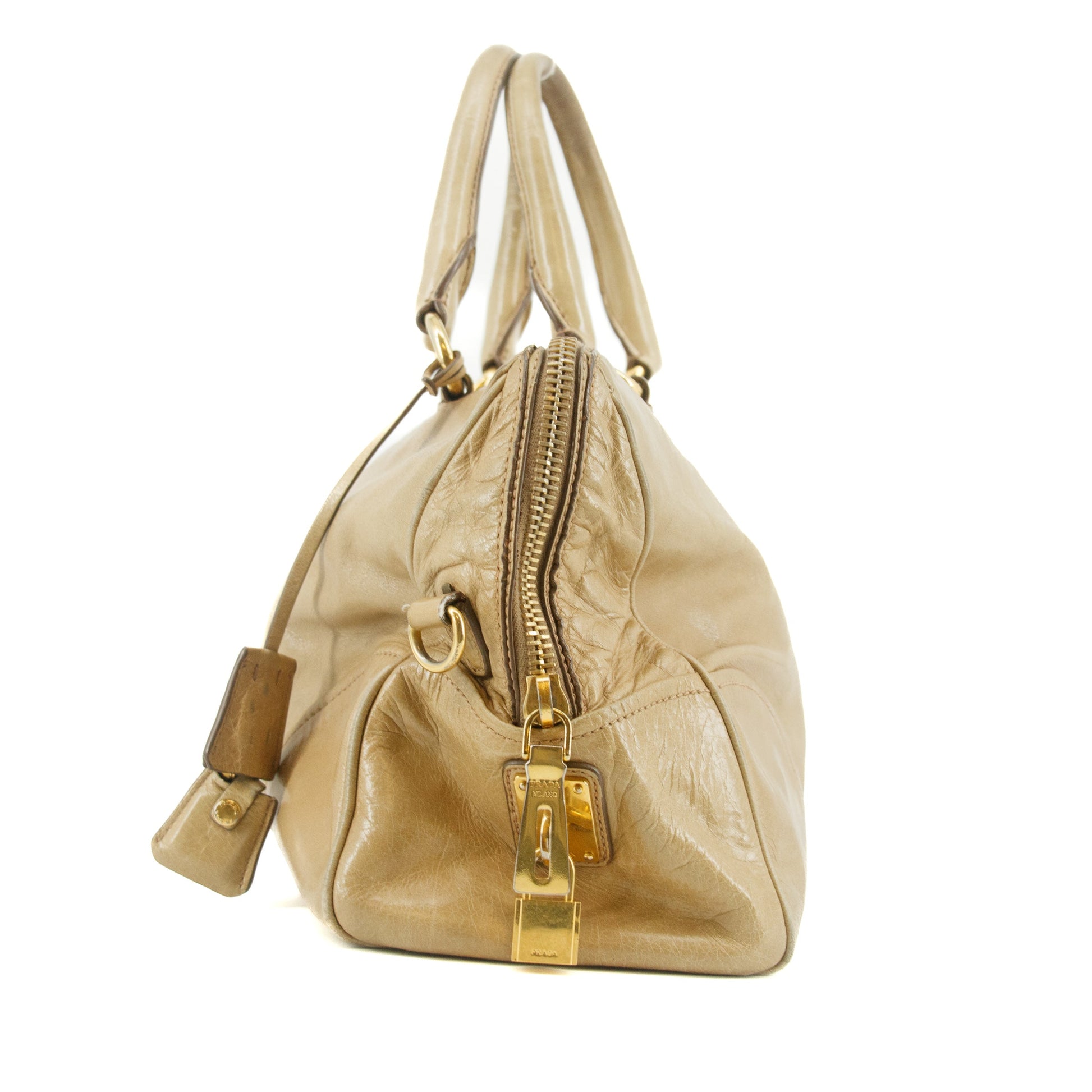 Prada Brown Leather Vintage Tote Bag #5913