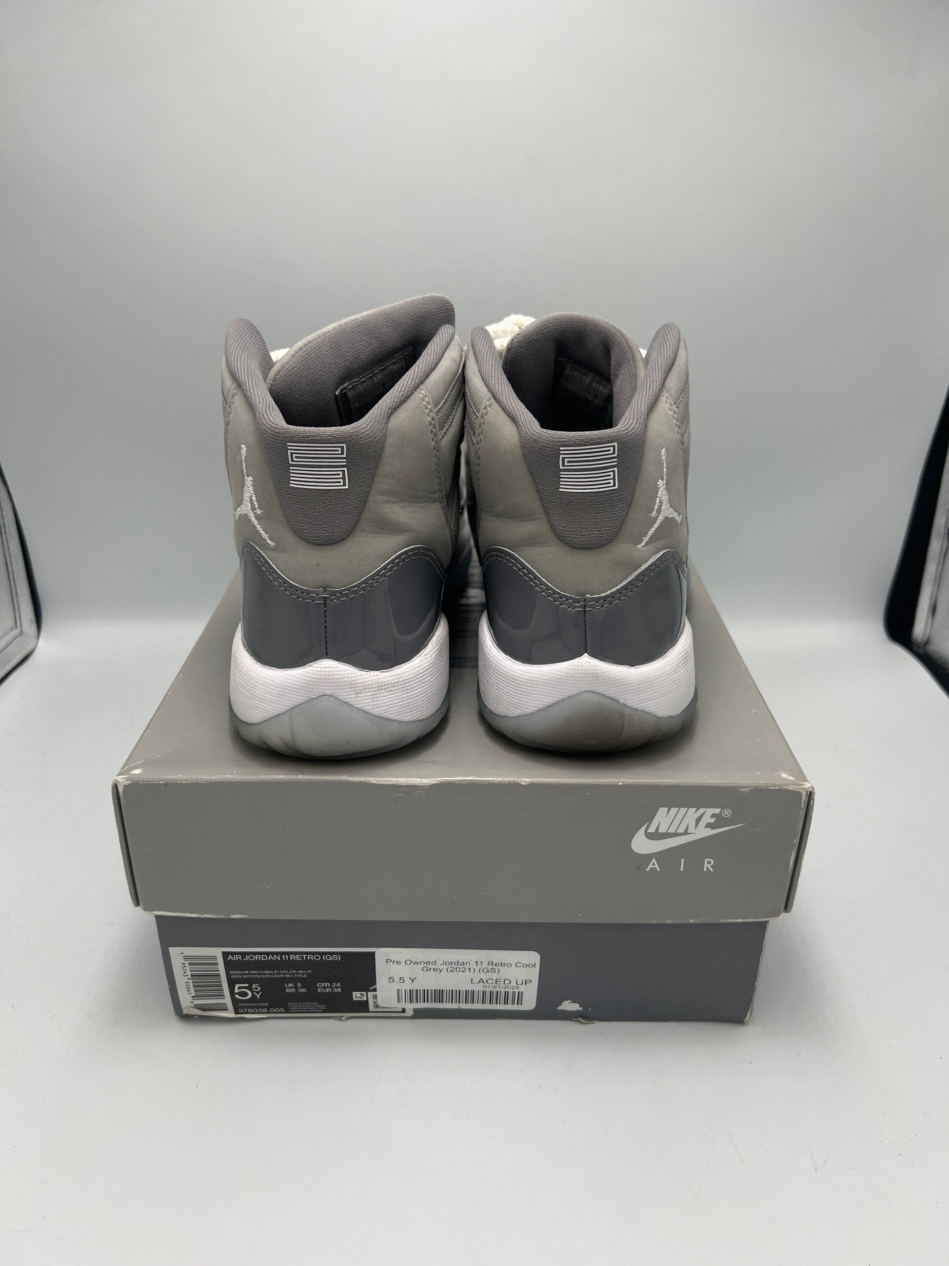 Pre Owned Jordan 11 Retro Cool Grey (2021) (GS)