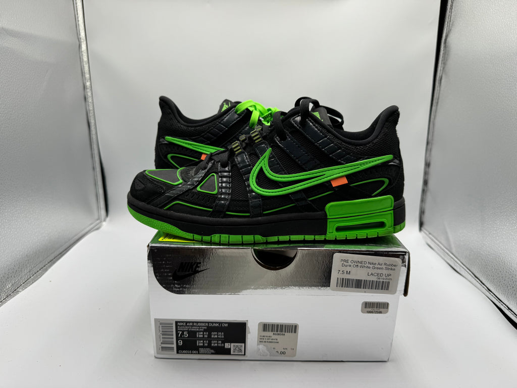 PRE OWNED Nike Air Rubber Dunk Off-White Green Strike