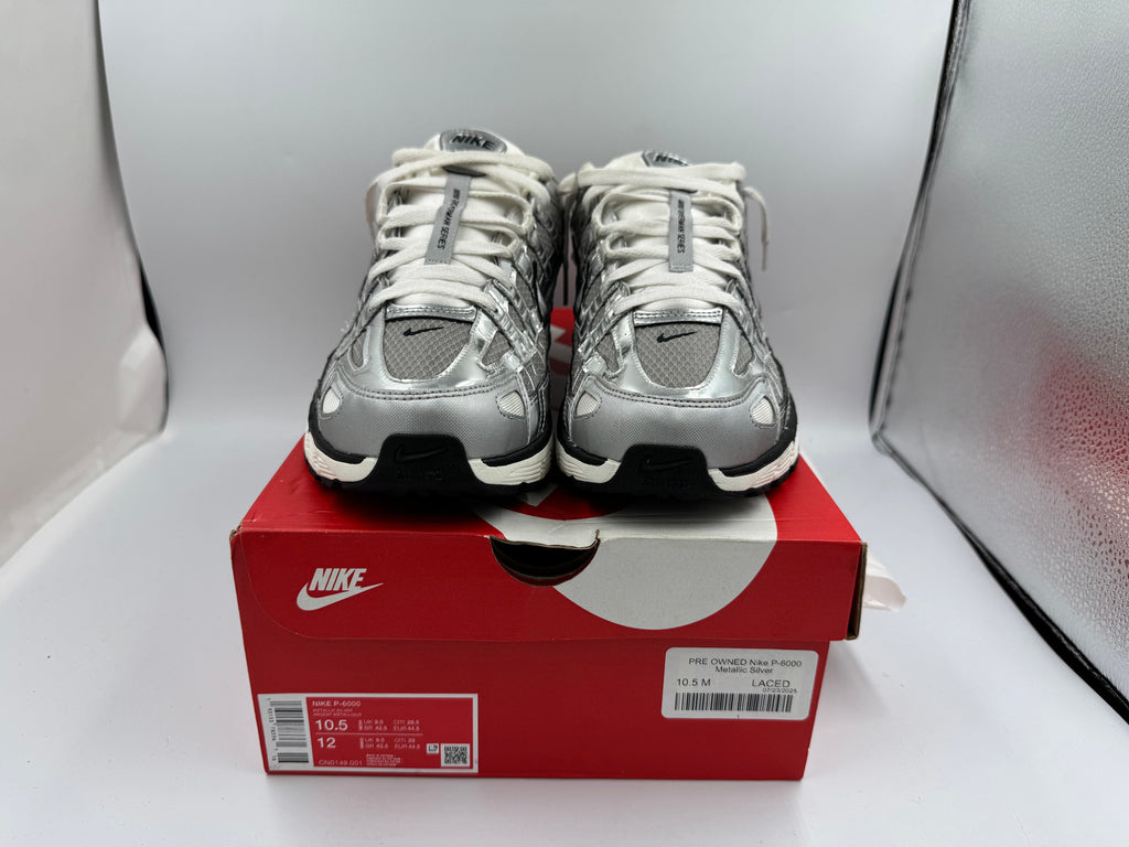 PRE OWNED Nike P-6000 Metallic Silver