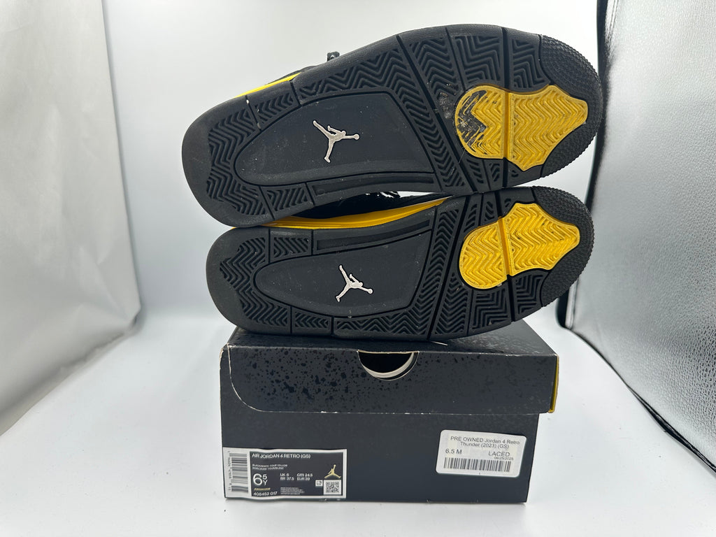 PRE OWNED Jordan 4 Retro Thunder (2023) (GS)