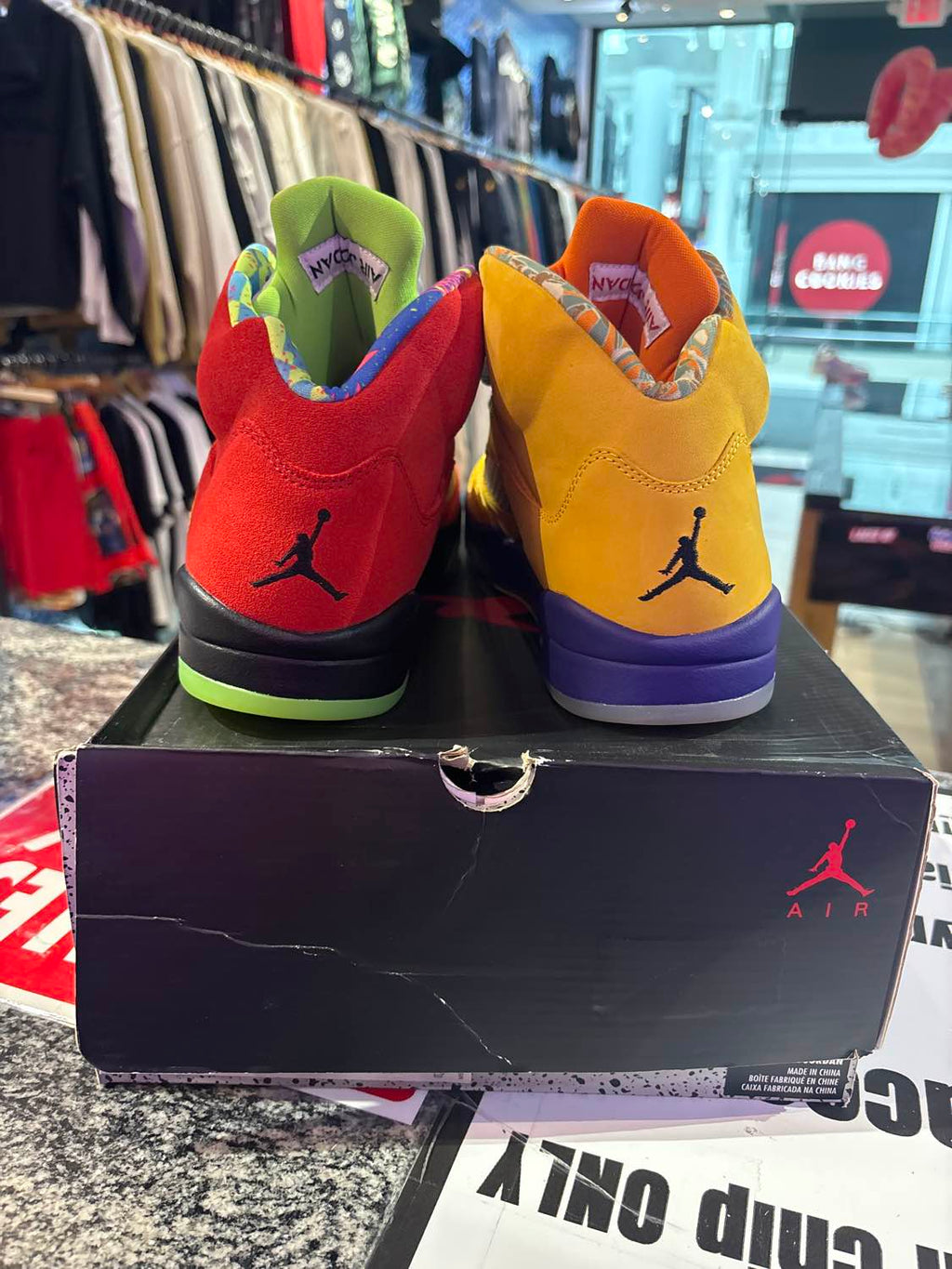 PRE OWNED Jordan 5 Retro What The