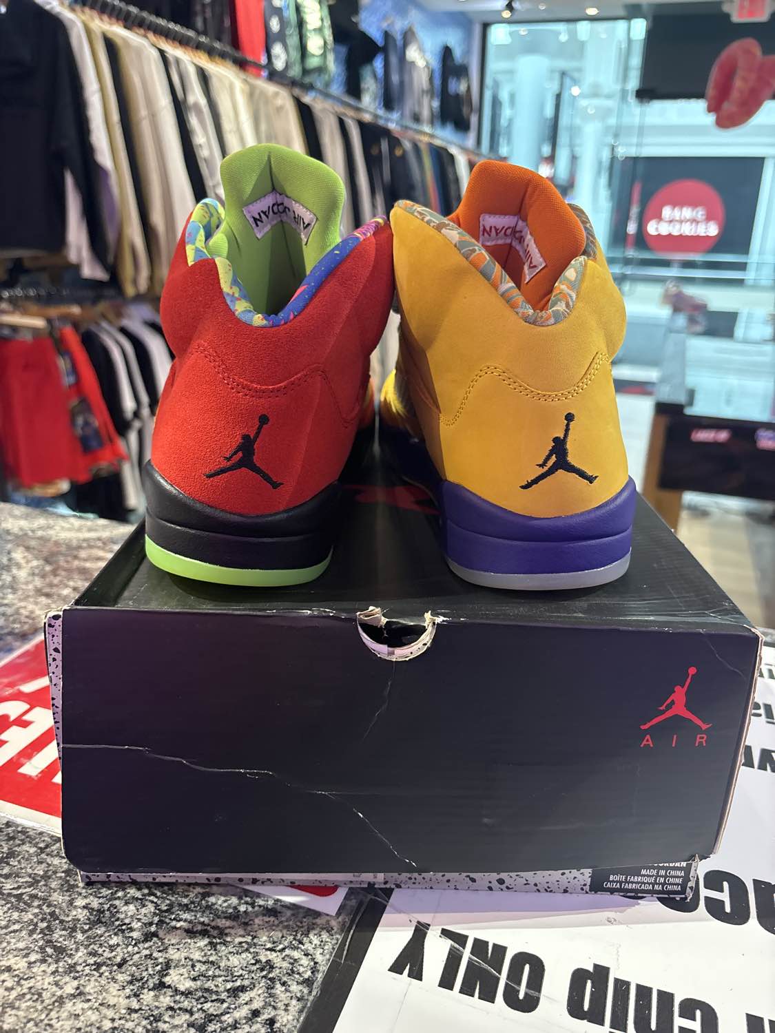PRE OWNED Jordan 5 Retro What The
