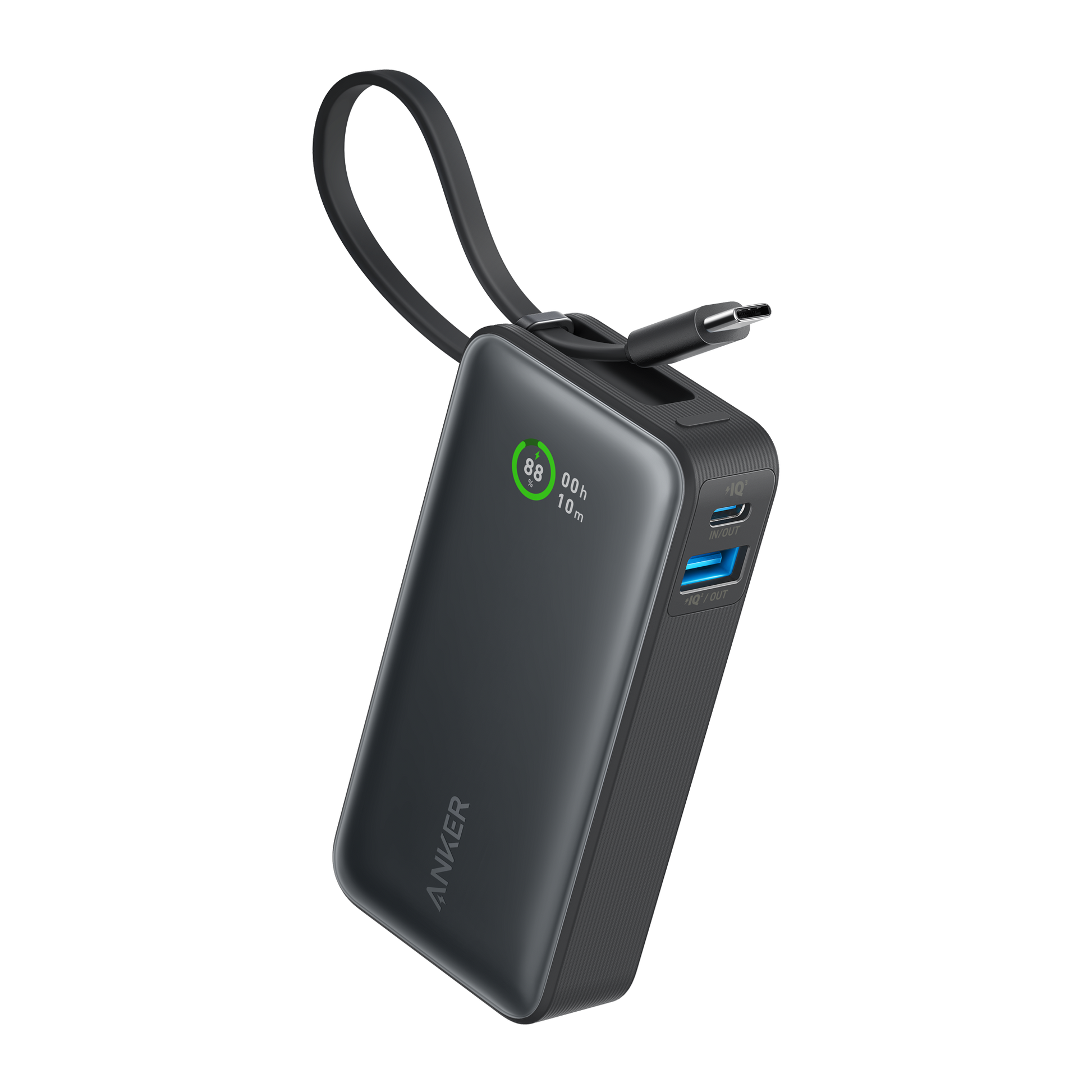 Anker Nano Power Bank (30W, Built-In USB-C Cable)