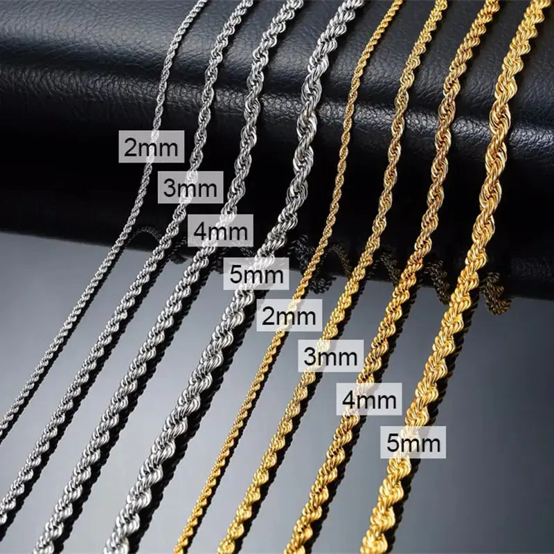 5mm Finish Rope Chain – Timeless Style & Elegance