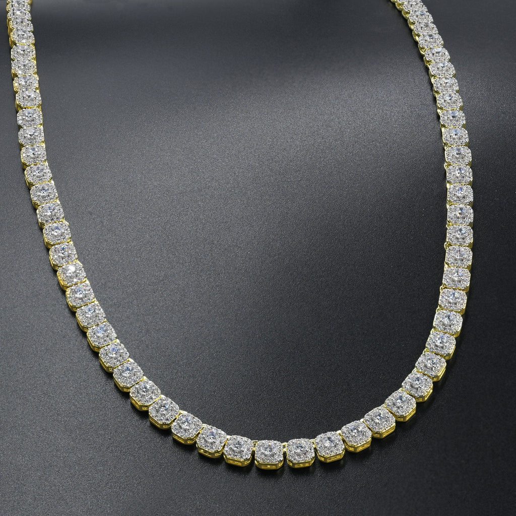 5mm Icecube 925 Silver Square Tennis Chain Iced Out