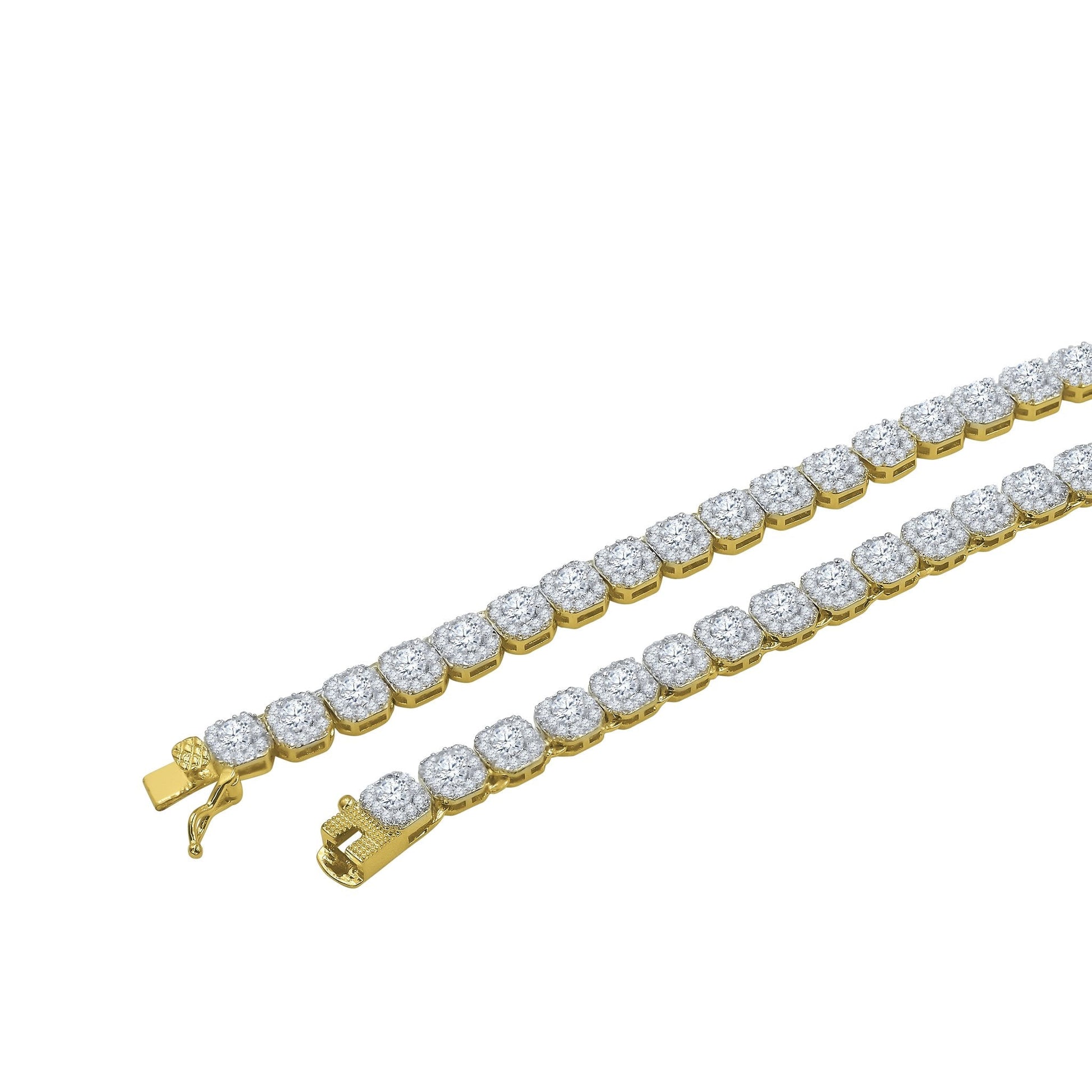 5mm Icecube 925 Silver Square Tennis Chain Iced Out