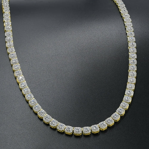 5mm Icecube 925 Silver Square Tennis Chain Iced Out