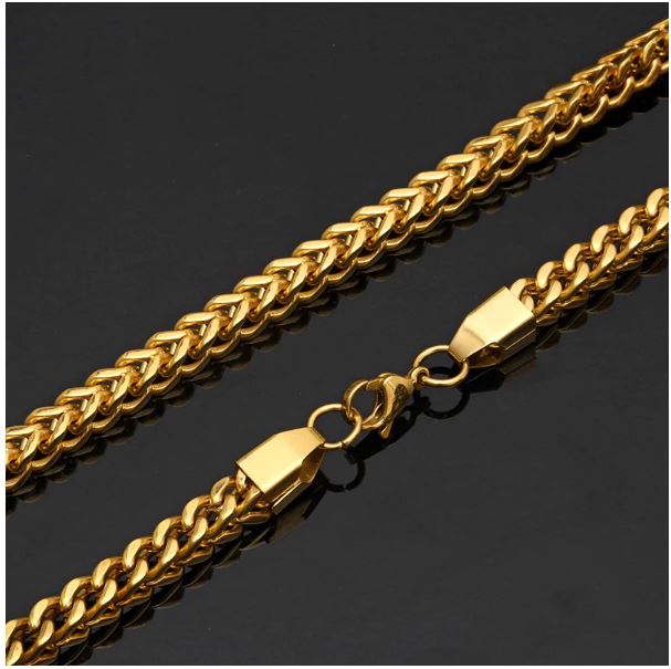 5mm Solid Stainless Steel Franco Chain Durable High Polish