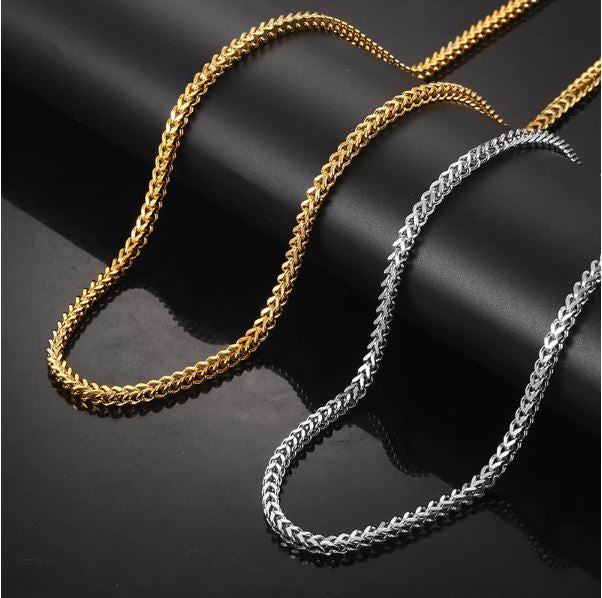 5mm Solid Stainless Steel Franco Chain Durable High Polish
