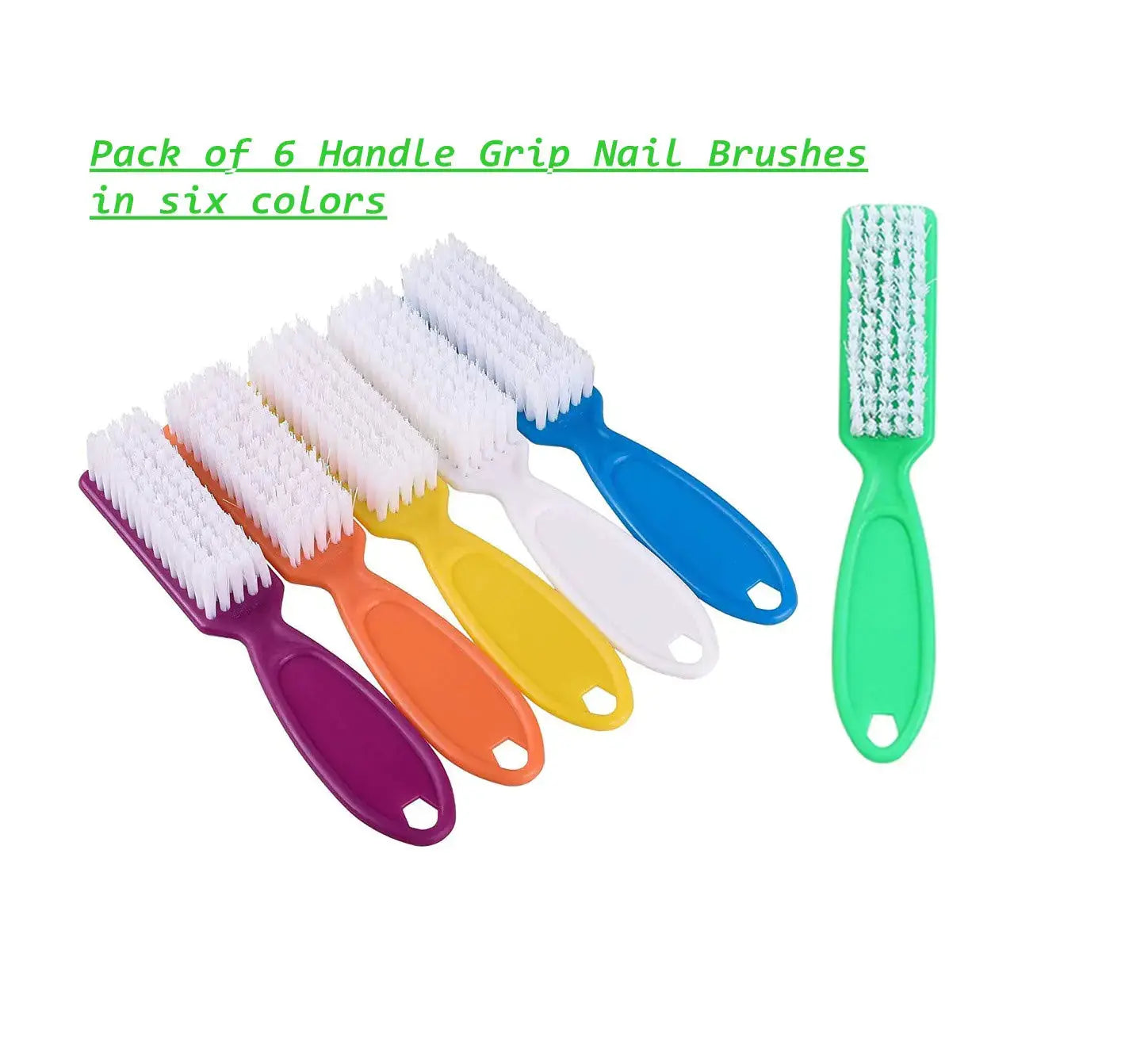 6 Pcs Handle Grip Nail Brush -  Nail Cleaning Brushes for Toes and Fingernail