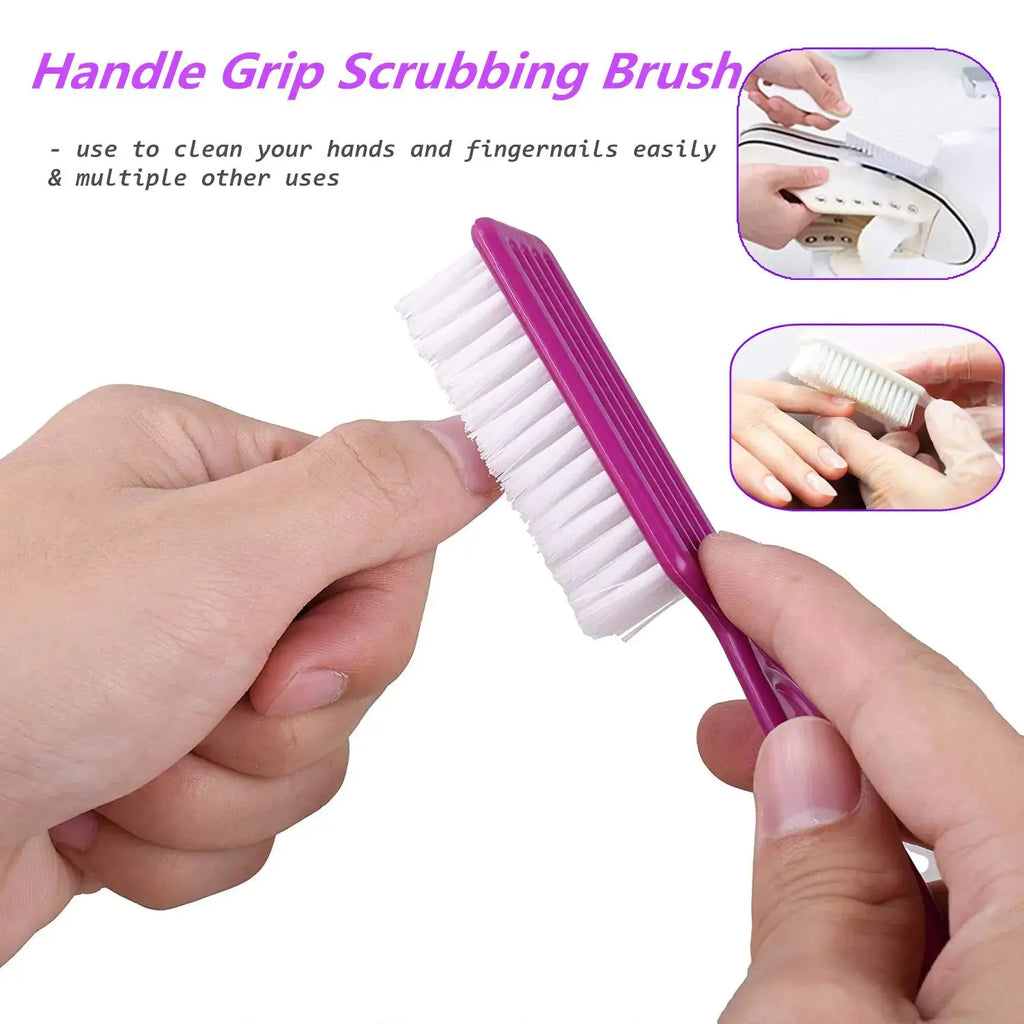 6 Pcs Handle Grip Nail Brush -  Nail Cleaning Brushes for Toes and Fingernail