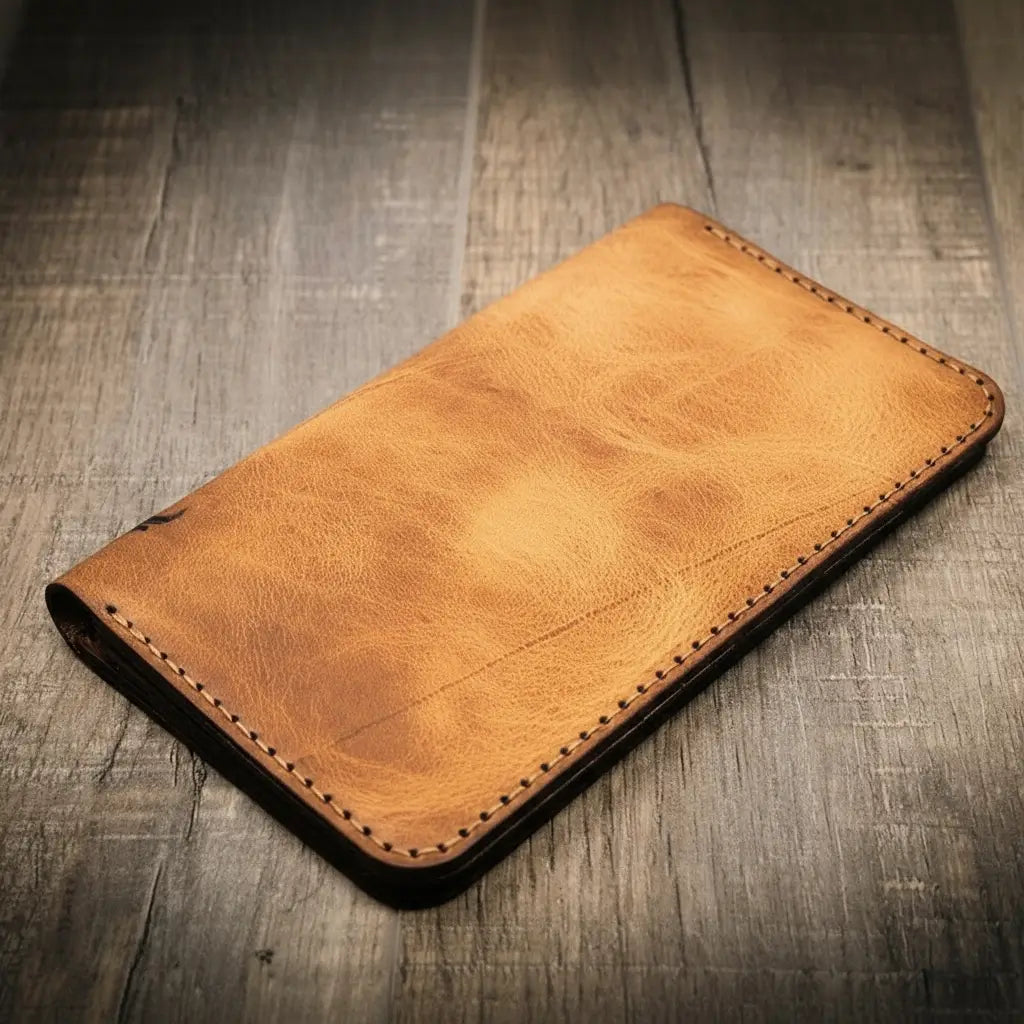 Badge Long Wallet - Saddle Tan
