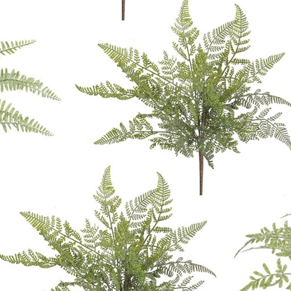 12 16" Green Fern Artificial Plant in a No