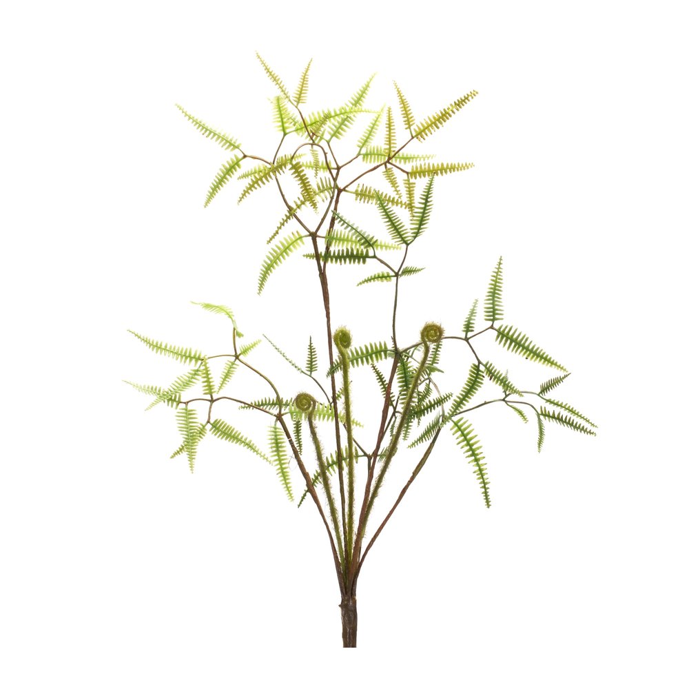 Set of Six 3" Green Artificial Fern