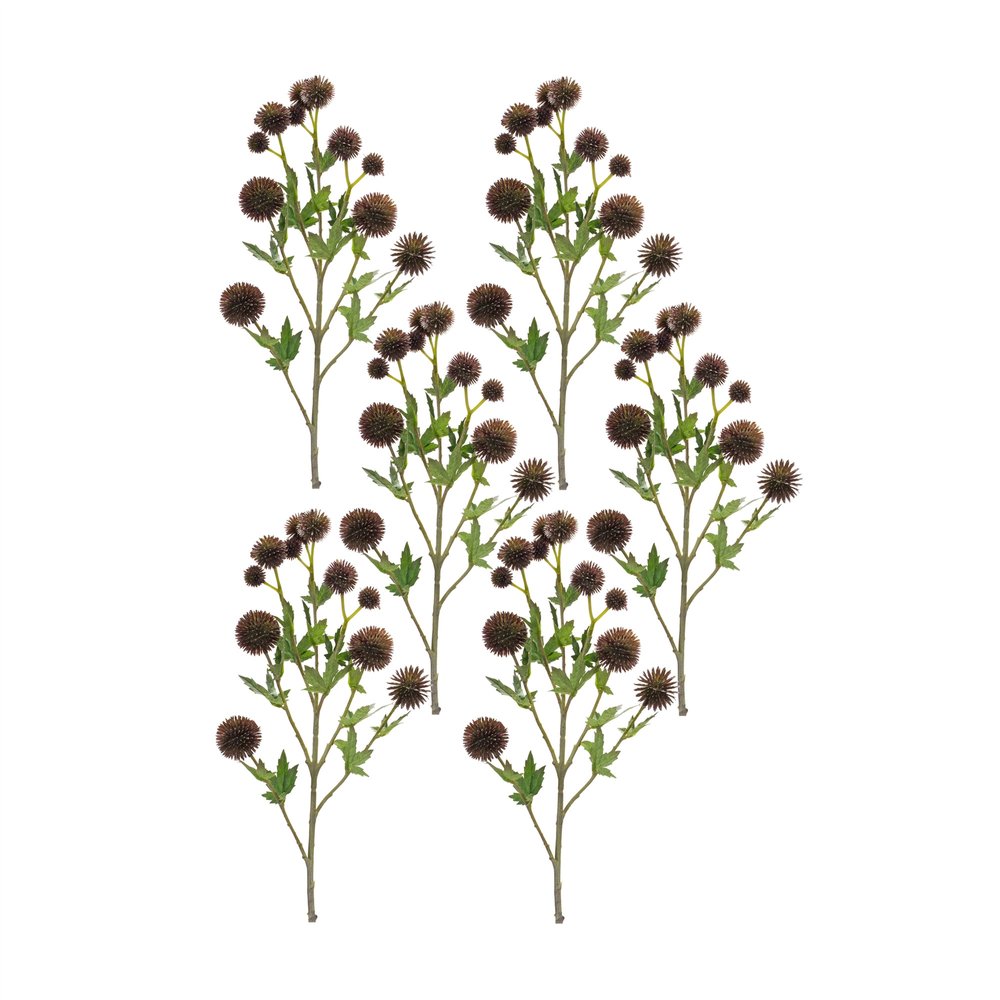 Set of Six 3" Brown Artificial