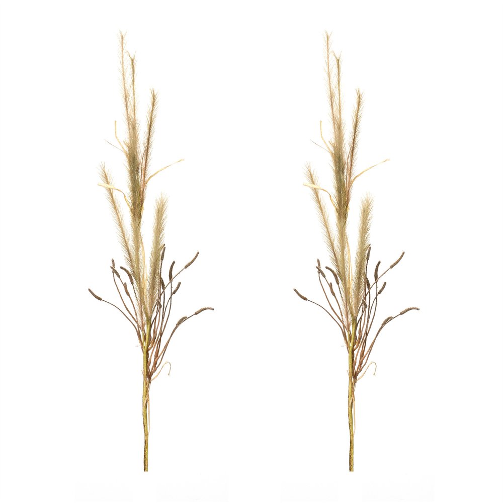 Set of Two 3" Brown Artificial