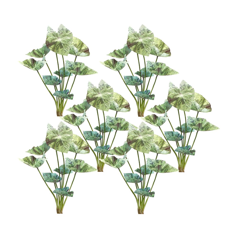 Set of Six 3" Green Artificial