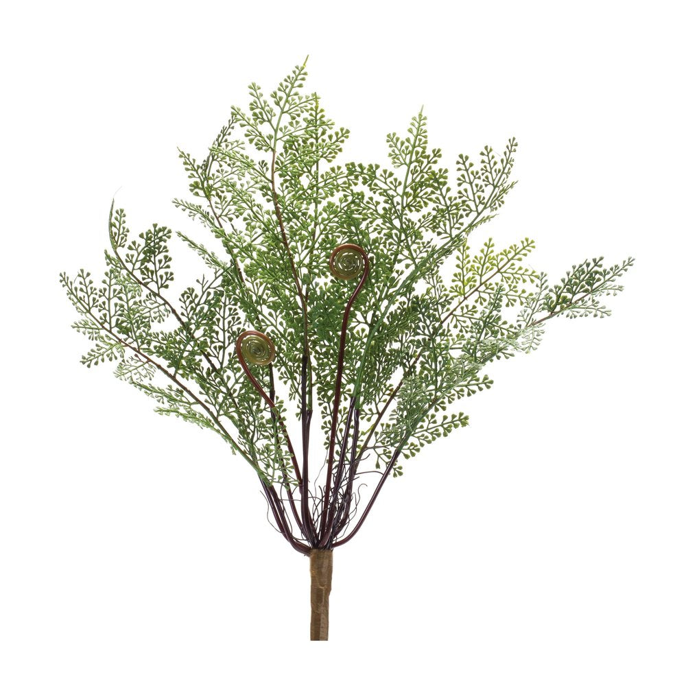Set of Two 11" Green Artificial Fern