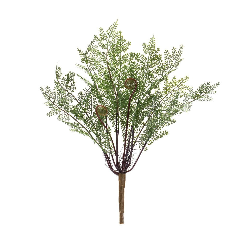 Set of Two 11" Green Artificial Fern