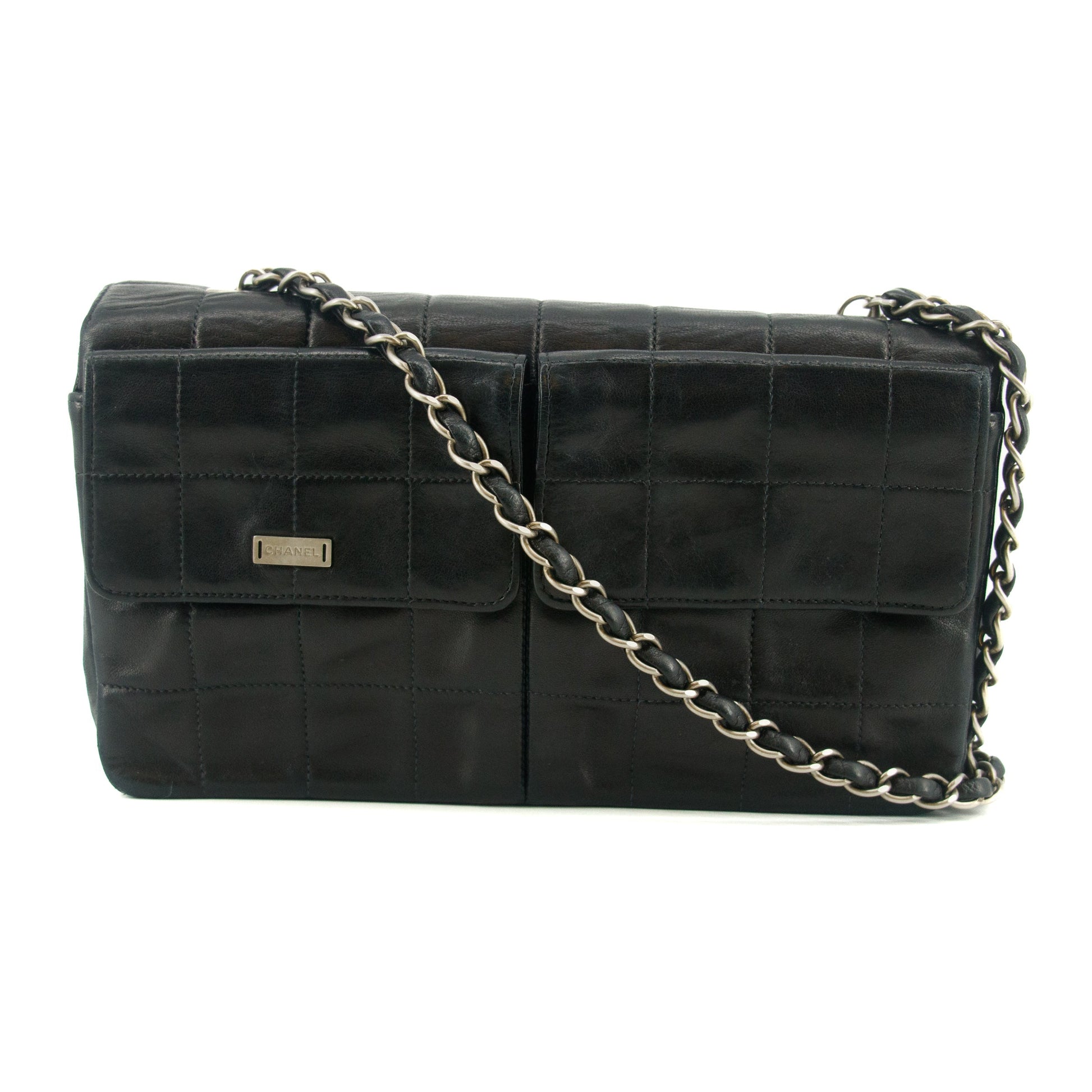 Chanel 2.55 Chocolate Bar Lambskin Shoulder Bag #6063