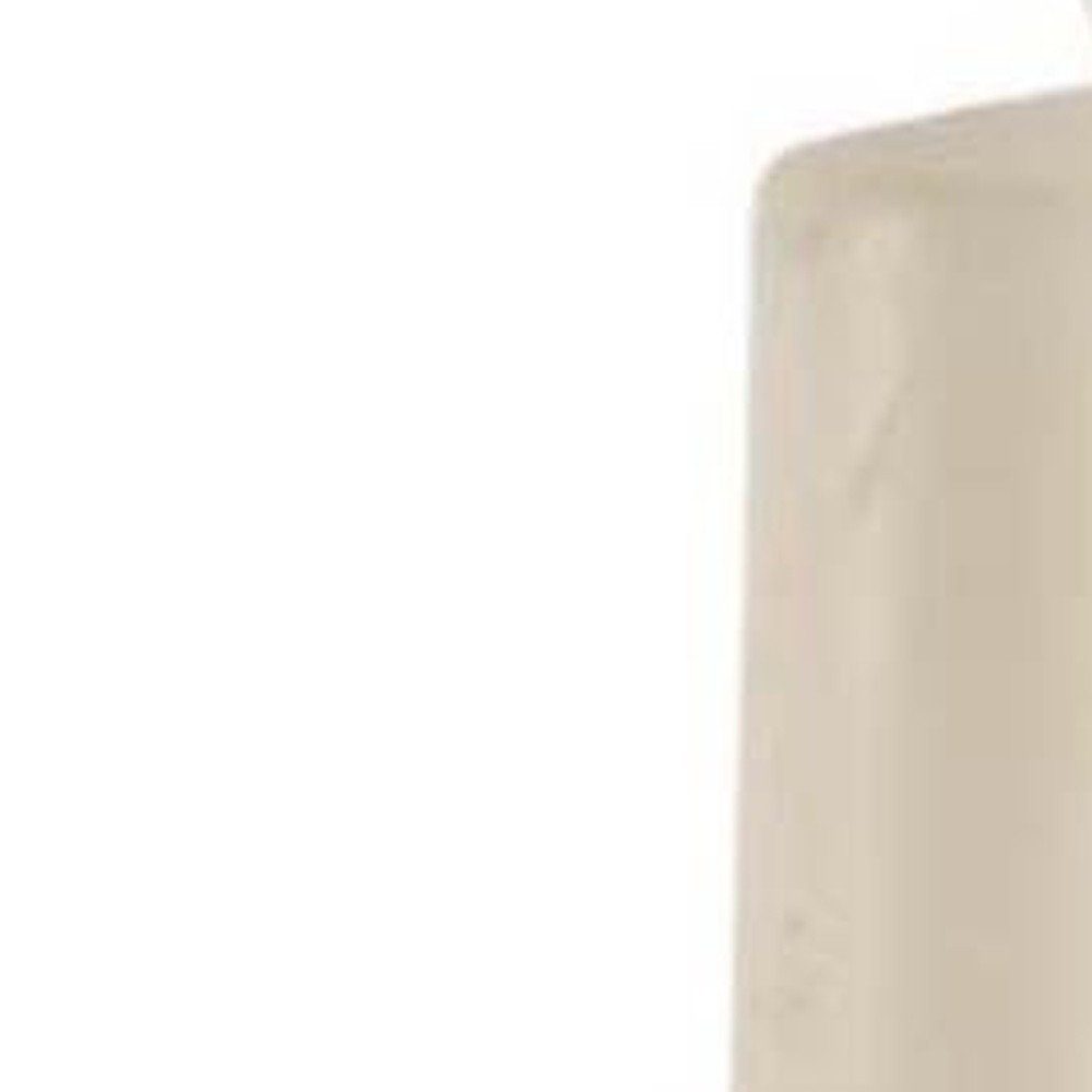 9" White Cast Iron Tabletop Pillar Candle Holder