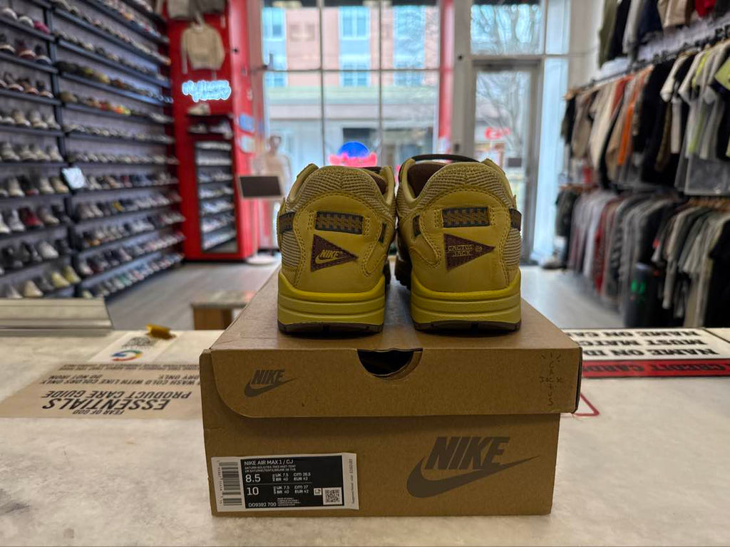 PRE OWNED Nike Air Max 1 Travis Scott Cactus Jack Saturn Gold