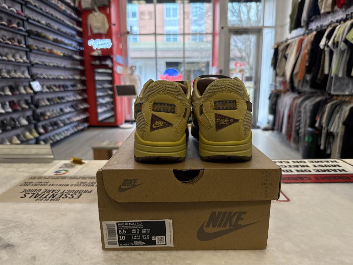 PRE OWNED Nike Air Max 1 Travis Scott Cactus Jack Saturn Gold