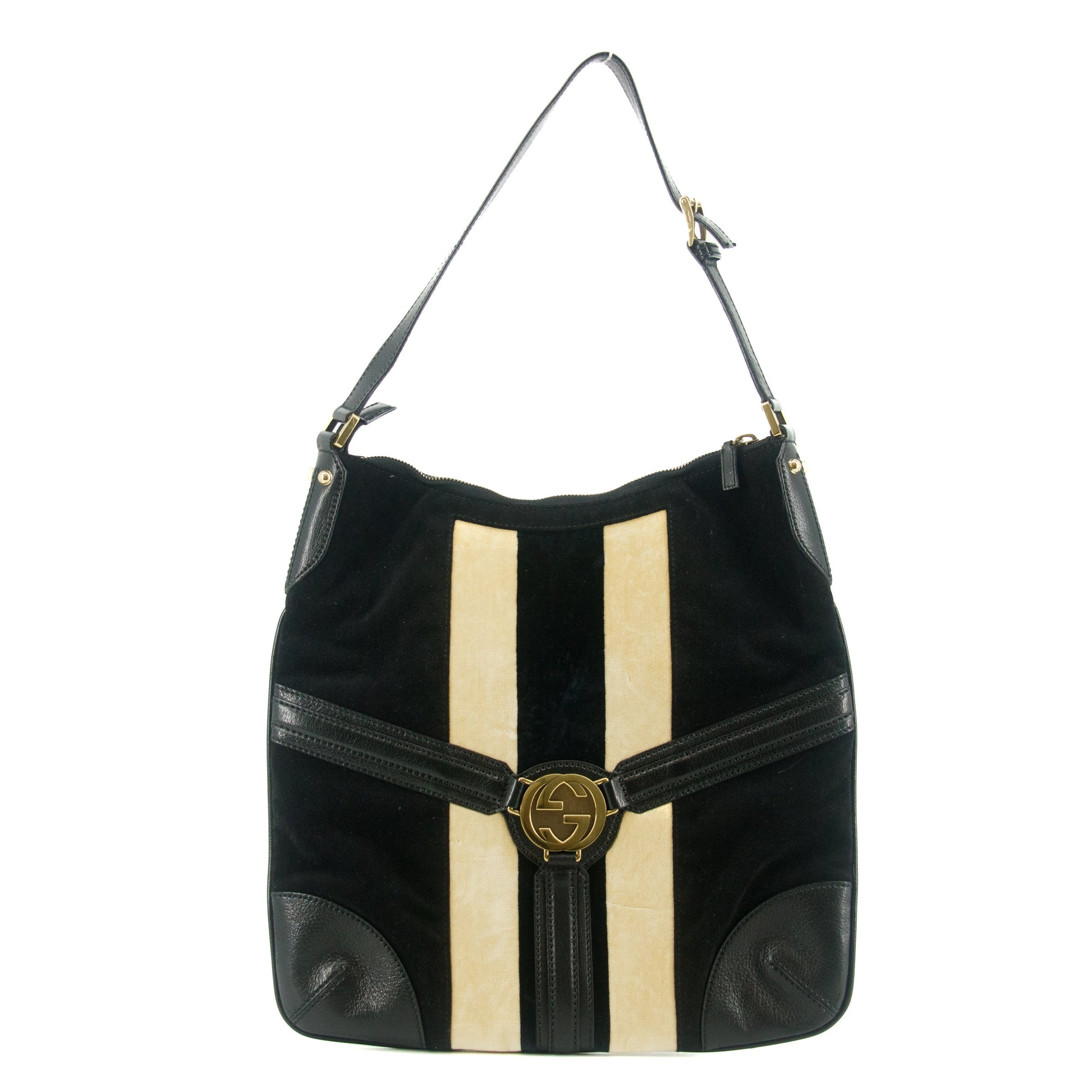 Gucci Cloth GG One Shoulder Bag Black  #6137