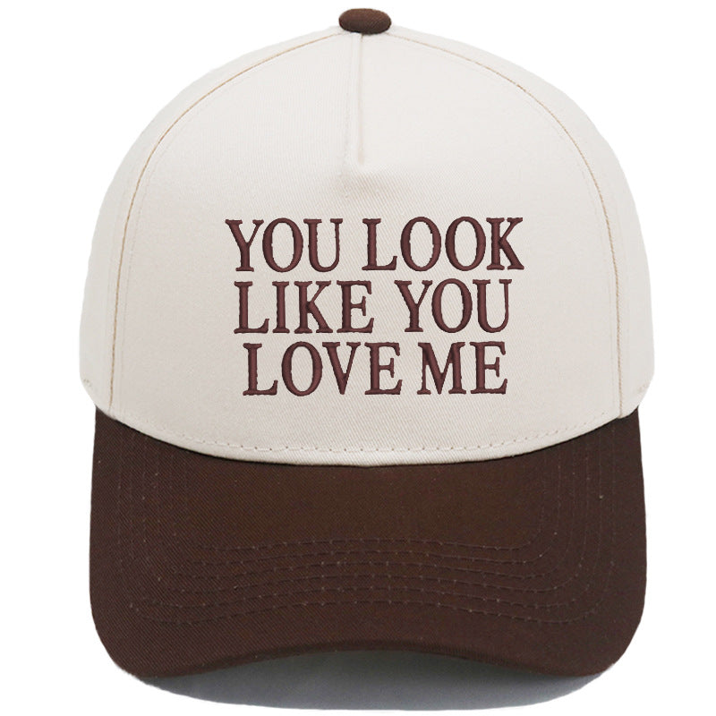 Unisex Baseball Cap with Embroidery - Color Block Adjustable Cotton Sun Hat for Men and Women