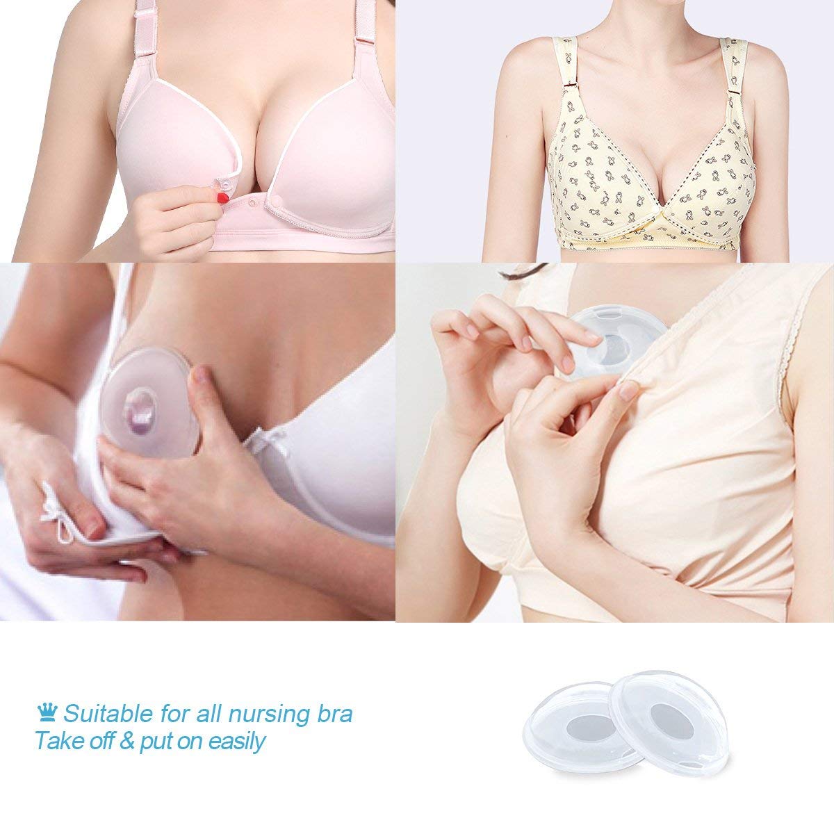 Breast Shells, Milk Saver, Nursing Cups, BPA-Free and Reusable, (Pack of 2)