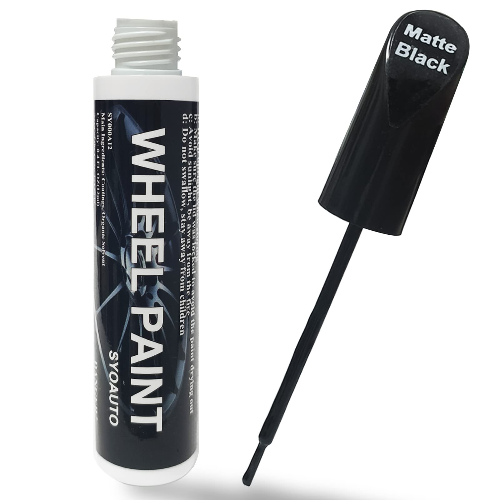 Matte Black Rim Touch Up Paint Wheel Scratch Repair Pen for Car Wheel Rims