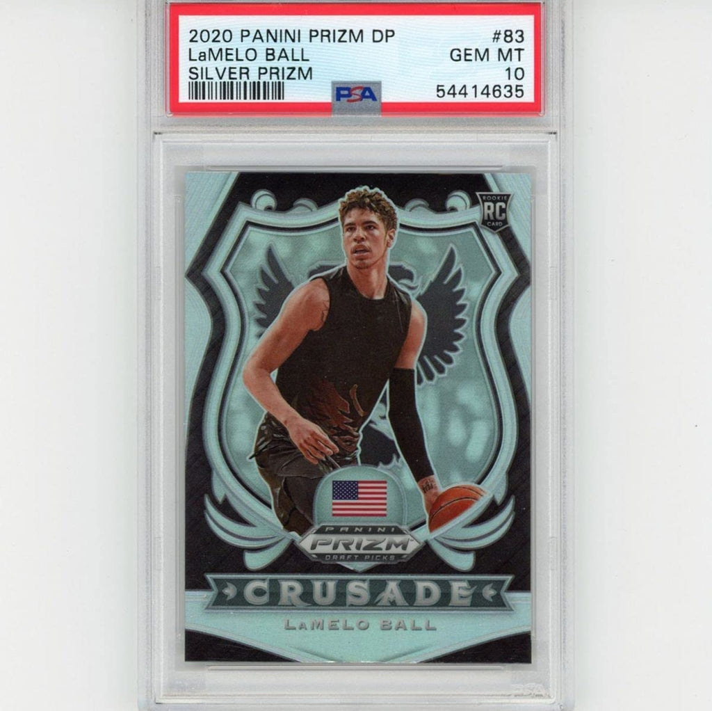Graded 2020-21 Panini Prizm DP Draft Picks LaMelo Ball #83 Silver Rookie RC Basketball Card PSA 10 Gem Mint